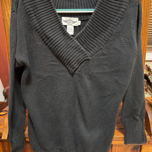 Vintage 1990s OSC Black Women's Sweaters | 55% Ramie, 45% Cotton | Women’s S - Picture 1 of 3